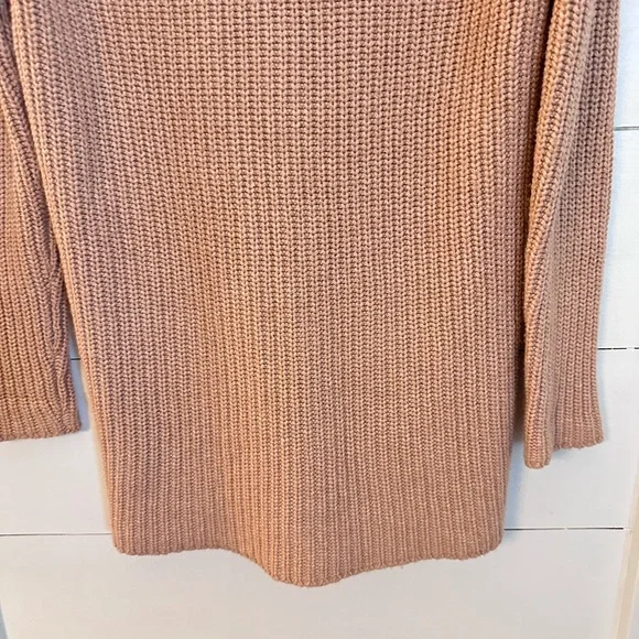 ATM S tan cable knit exaggerated collar oversized grandma cardigan traditional - Picture 11 of 13